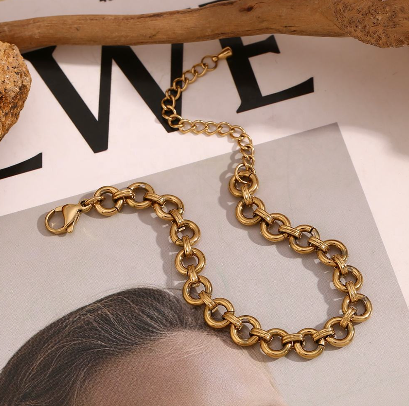 14K Gold-Plated Chunky O-Chain Jewelry