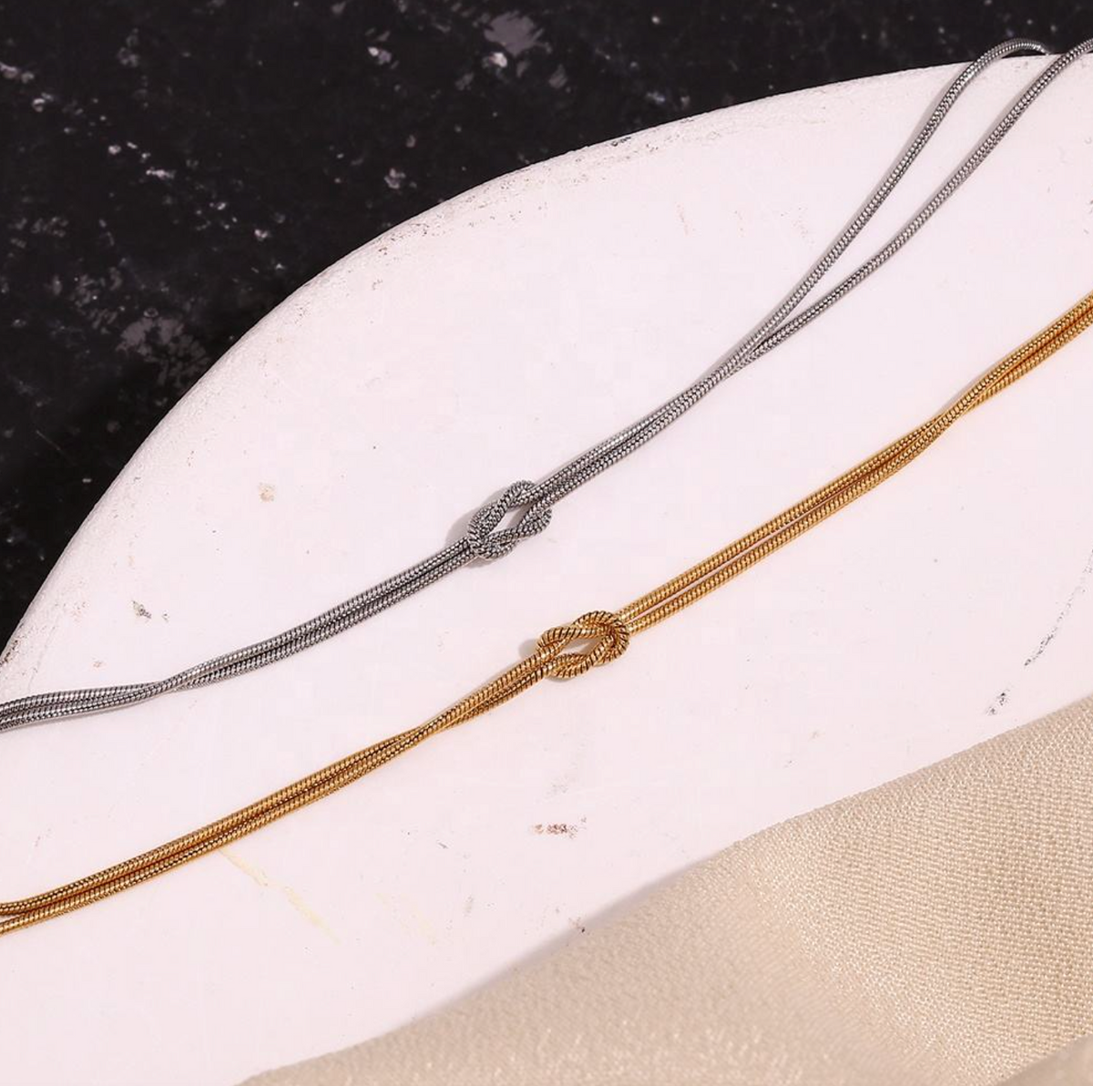 Minimalist Twisted 18K Gold-Plated Jewelry