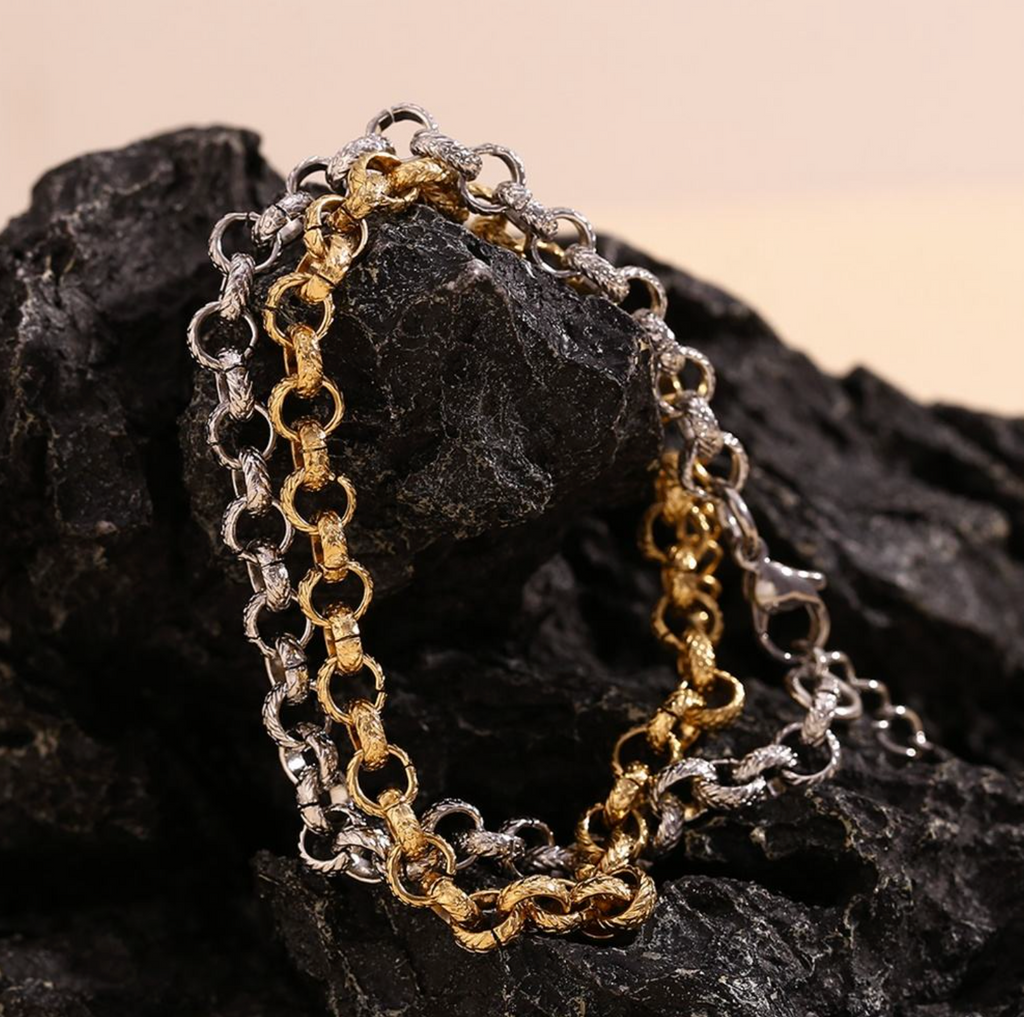 Waterproof Hammered Chain Bracelet