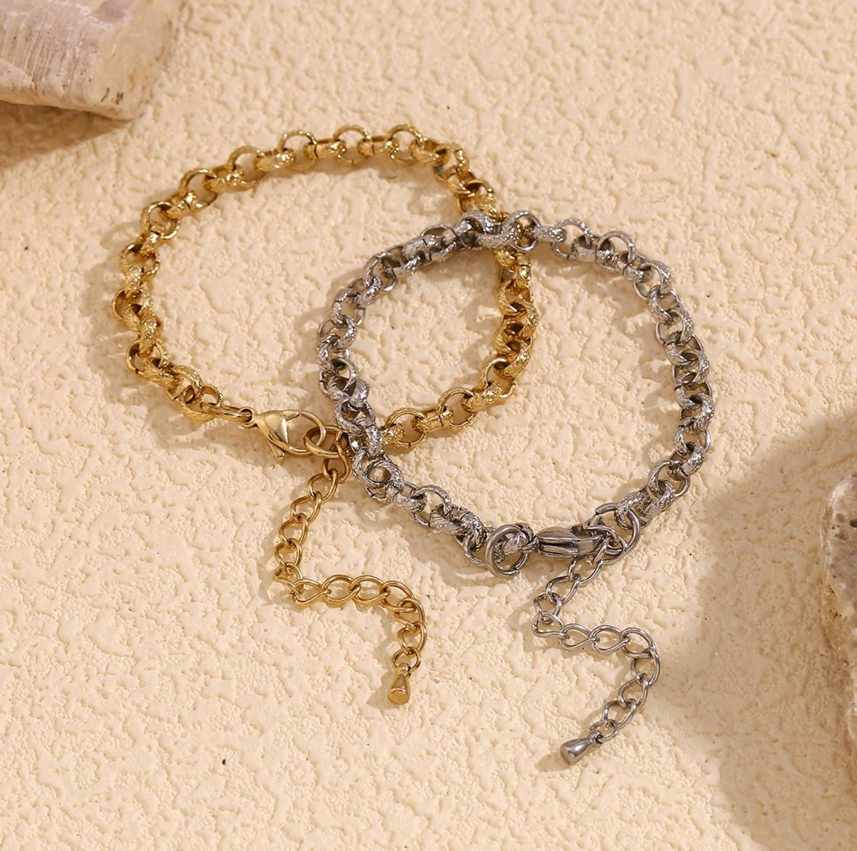 Waterproof Hammered Chain Bracelet